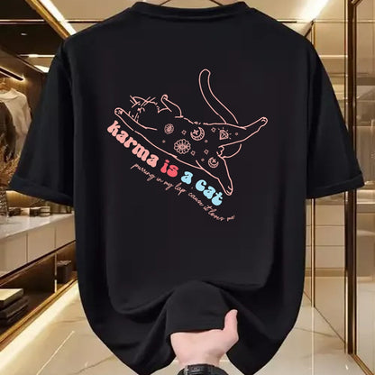 Cat Love Shirt, Funny Cat Lover Gift UnisexT-Shirt/Hoodie/Sweatshirt HLT00 - Karma Is Cat Purring In My Lap Cause It Loves Me  Cat Love T-Shirt