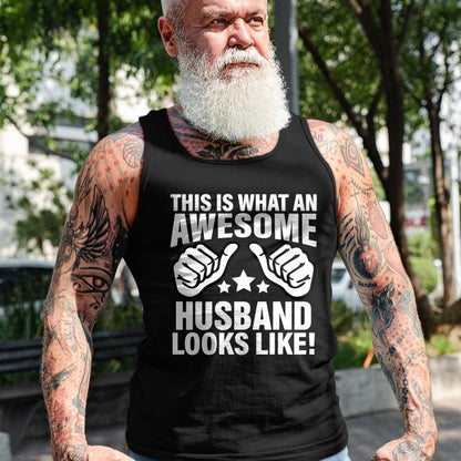 Best Wife Shirt, Wife and Husband Unisex T-Shirt/Hoodie/Sweatshirt HLT00 - This Is What An Awesome Husband Looks Like Cool T-Shirt