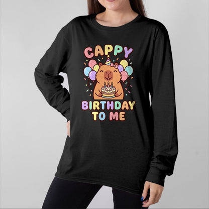 Cute Capybara Shirt, Funny Capybara UnisexT-Shirt/Hoodie/Sweatshirt HLT00 - Capybara Birthday to Me Cappy Birthday T-Shirt